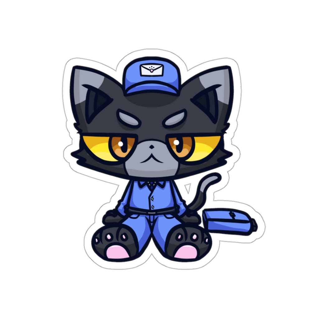 Mailman Cat Die-Cut Sticker