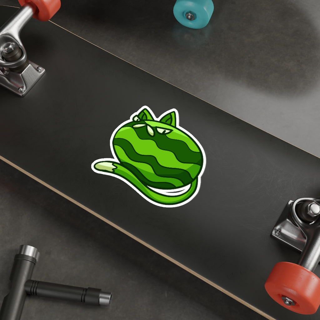 Watermelon Cat Die-Cut Sticker