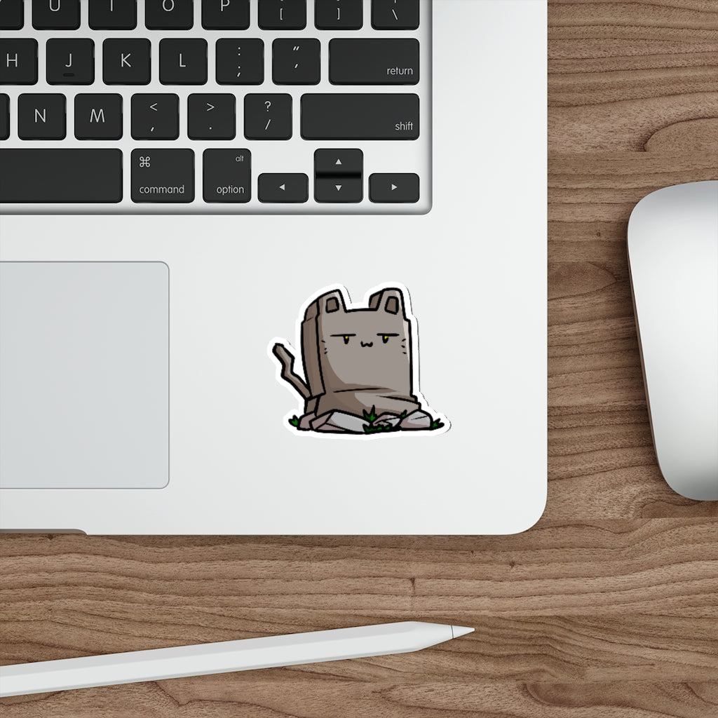 Tombstone Cat Die-Cut Sticker