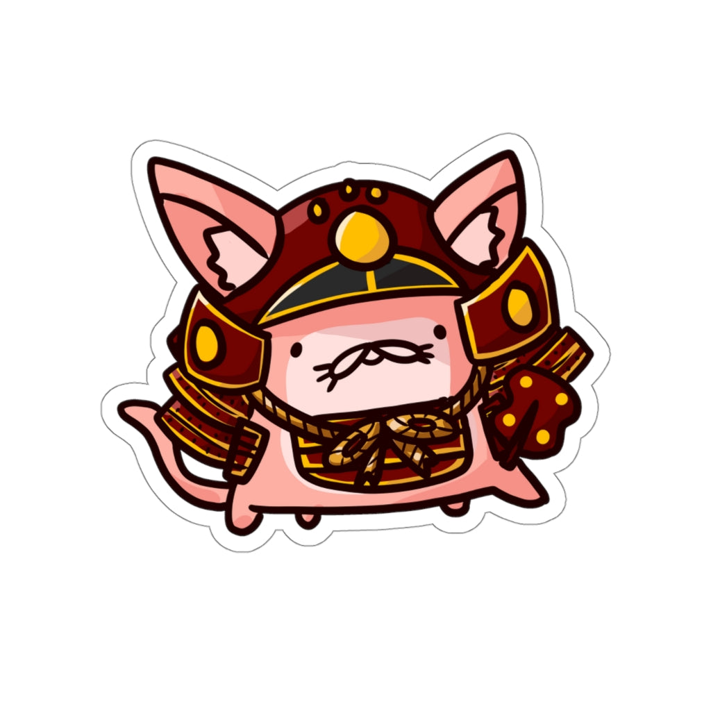 Little Samurai Cat Die-Cut Sticker