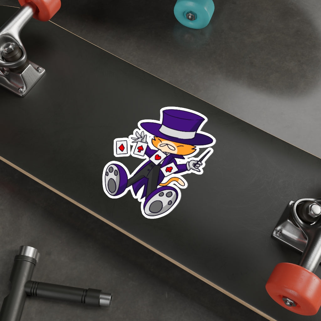 Magician Cat Die-Cut Sticker