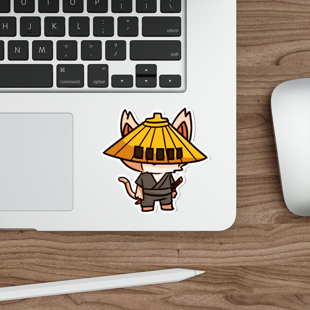 Goshi Samurai Cat Die-Cut Sticker