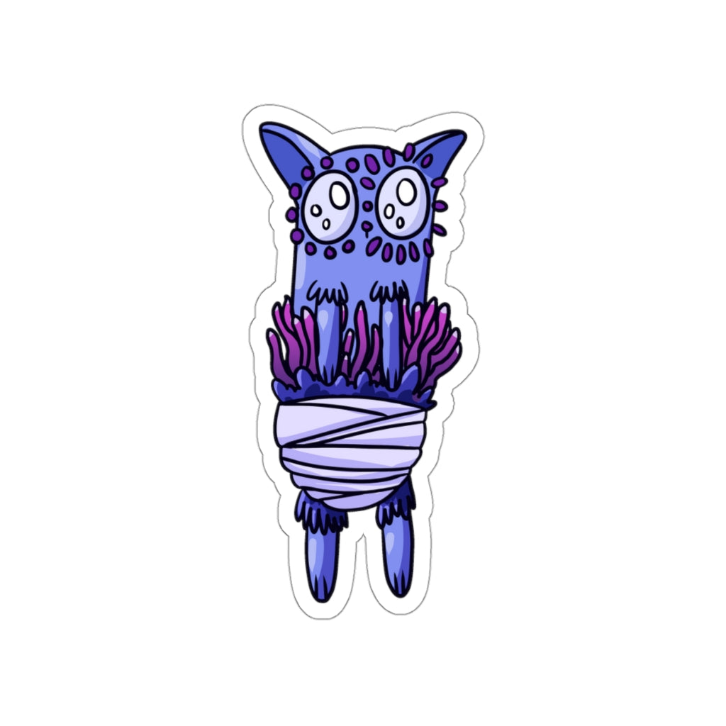 Anemone Cat Die-Cut Sticker