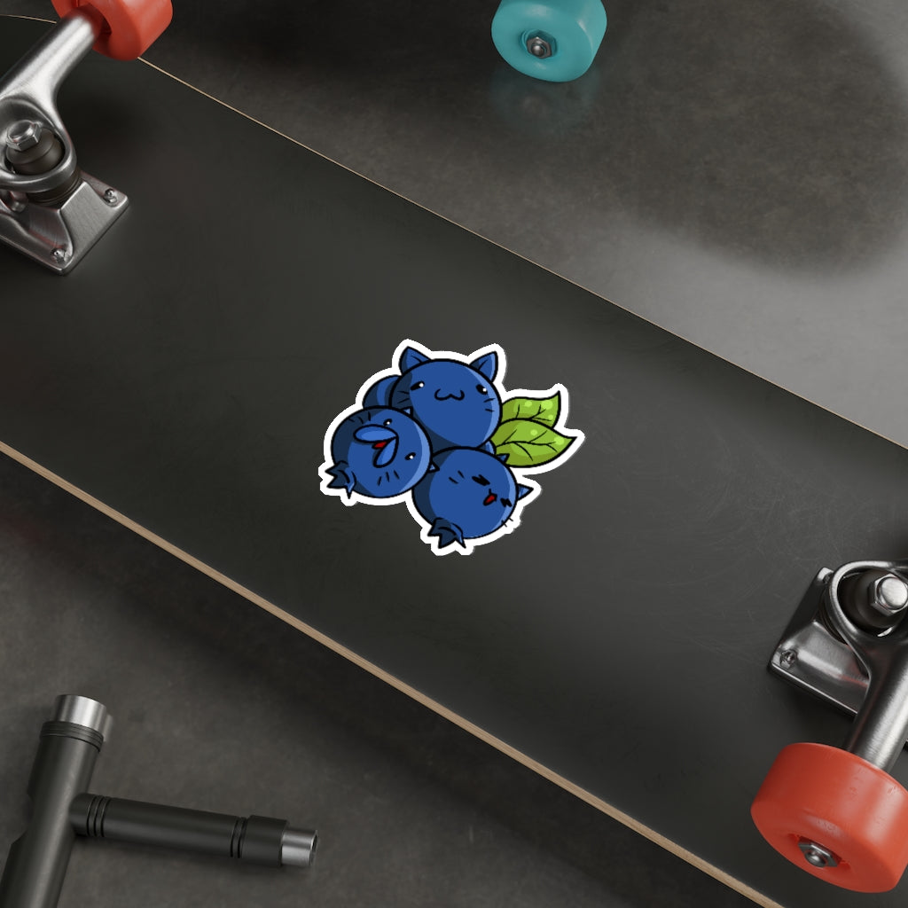 Blueberry Cats Die-Cut Sticker