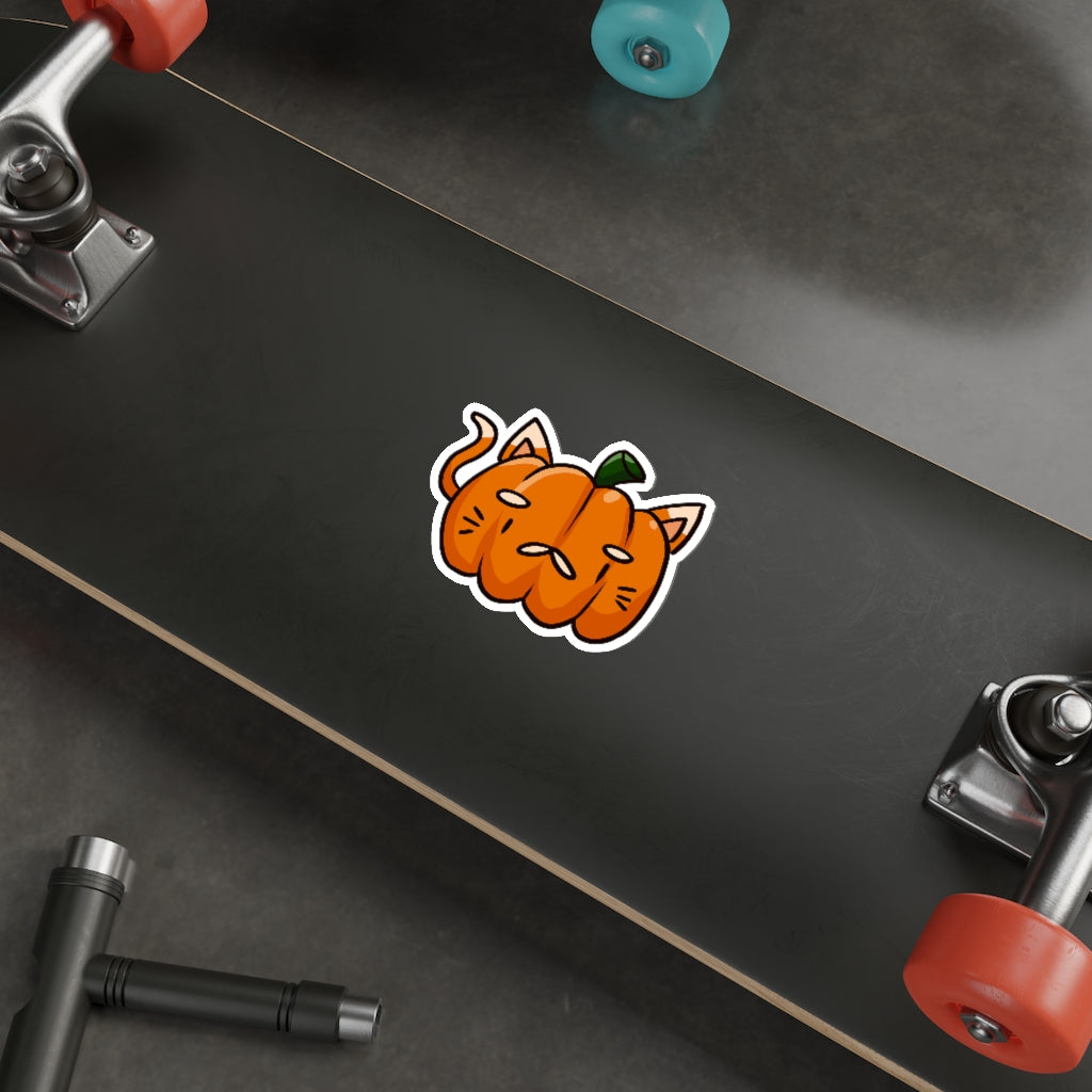 Pumpkin Cat Die-Cut Sticker