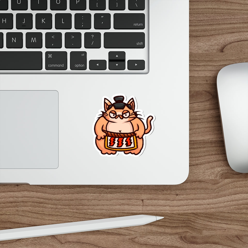 Sumo Cat Die-Cut Sticker