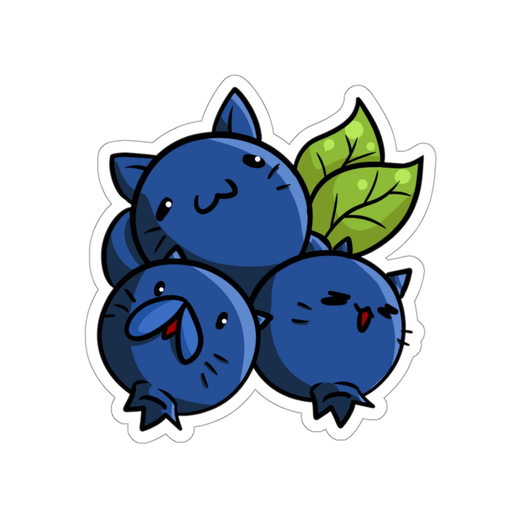 Blueberry Cats Die-Cut Sticker