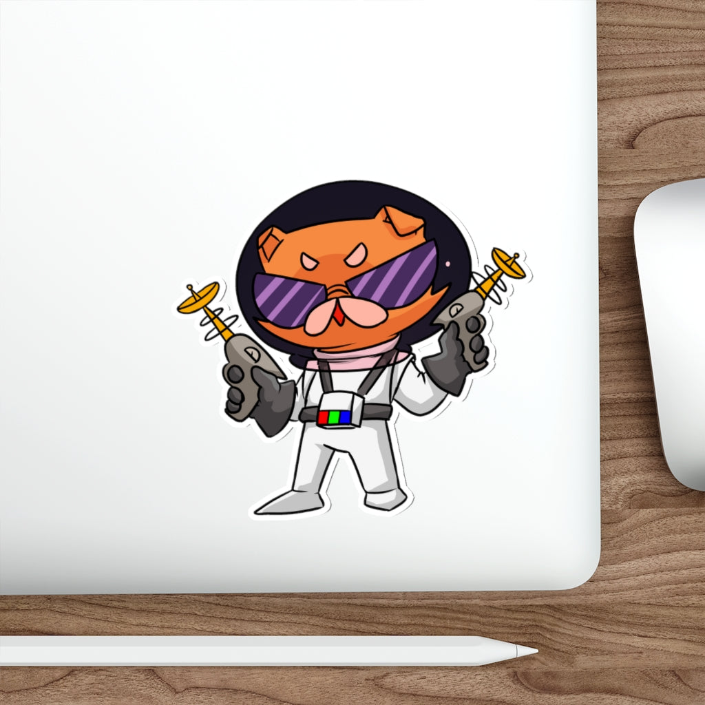 Space Ranger Cat Die-Cut Sticker