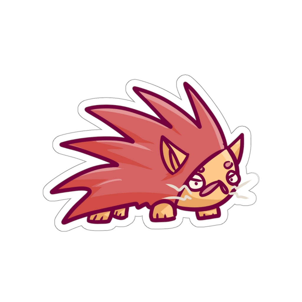Porcupine Cat Die-Cut Sticker