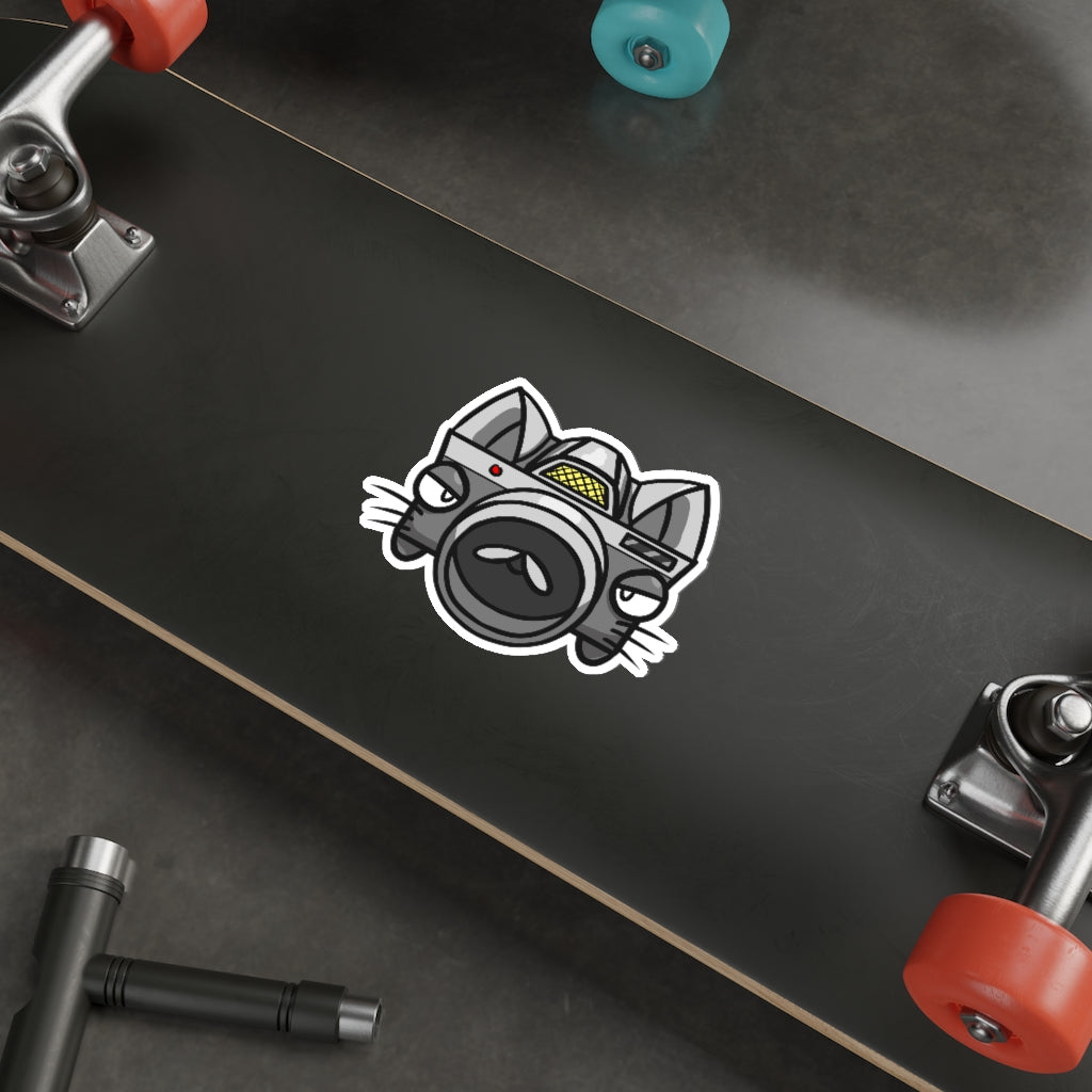 Camera Cat Die-Cut Sticker