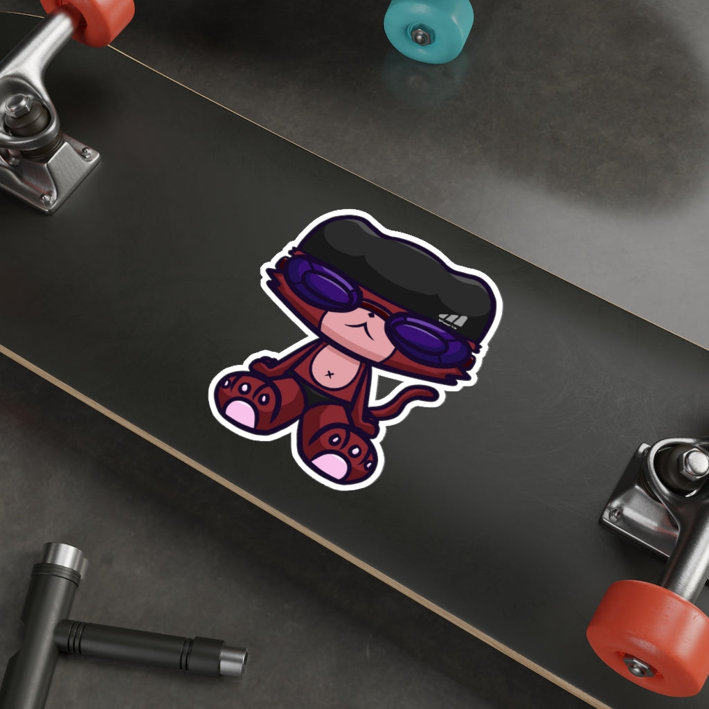 Swimmer Cat Die-Cut Sticker