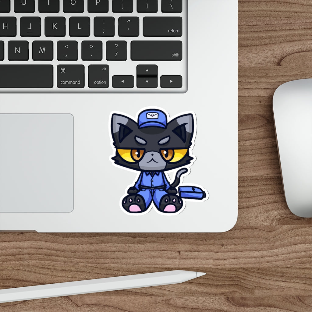 Mailman Cat Die-Cut Sticker