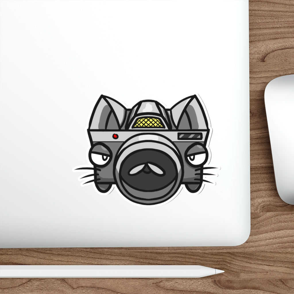 Camera Cat Die-Cut Sticker