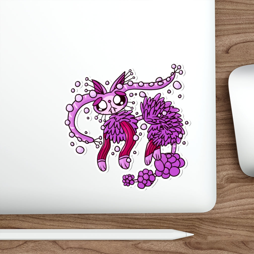 Suction Cup Cat Die-Cut Sticker