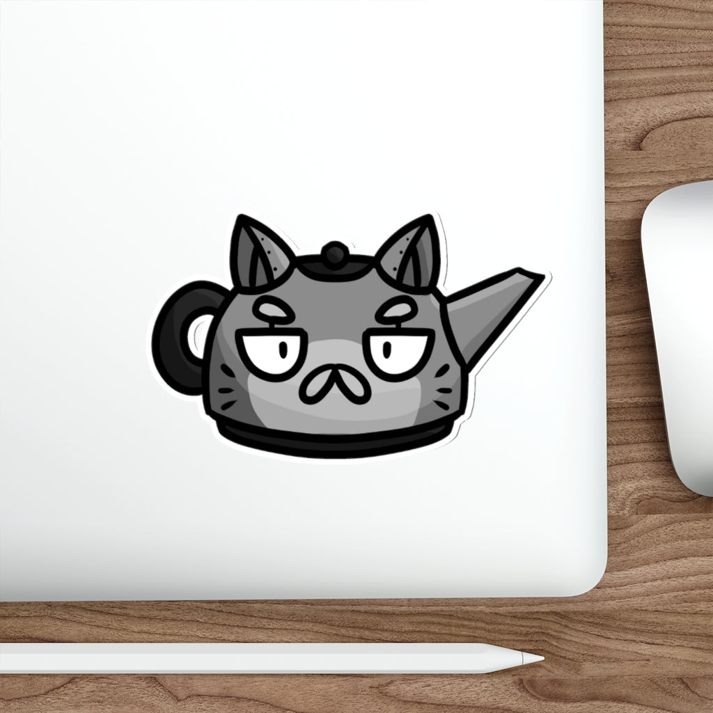 Kettle Cat Die-Cut Sticker