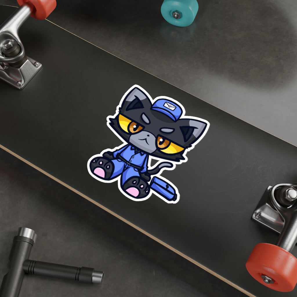 Mailman Cat Die-Cut Sticker