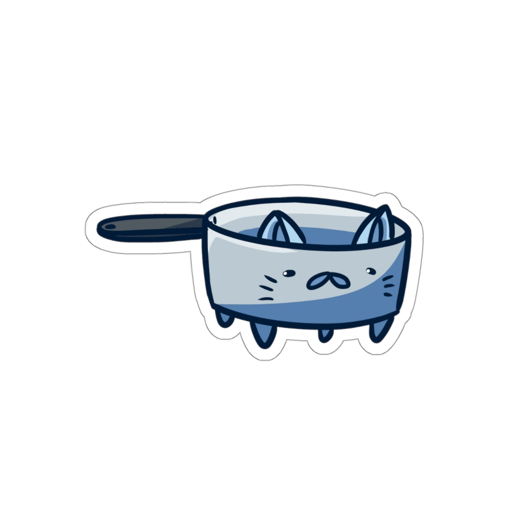 Pot Cat Die-Cut Sticker