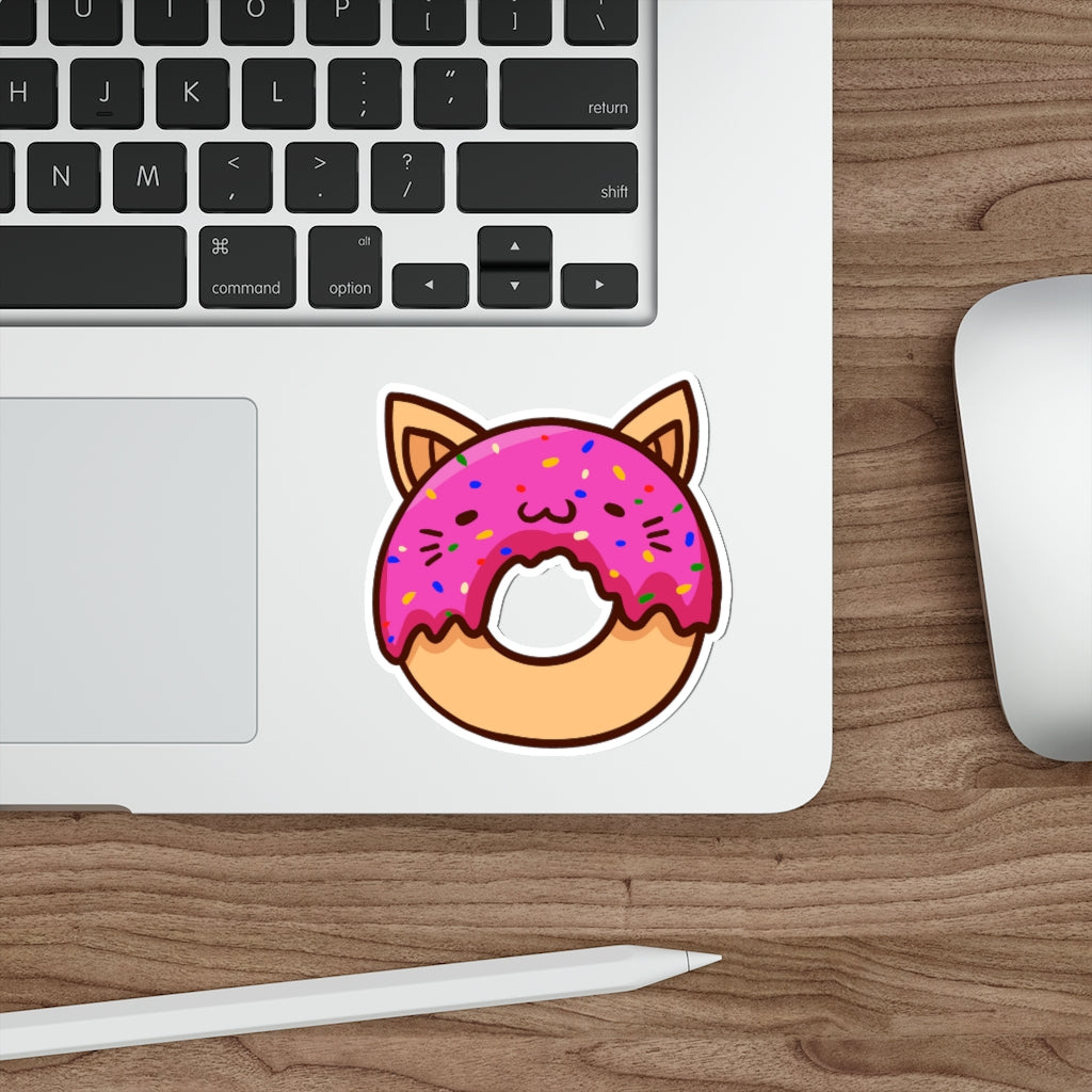 Donut Cat Die-Cut Sticker