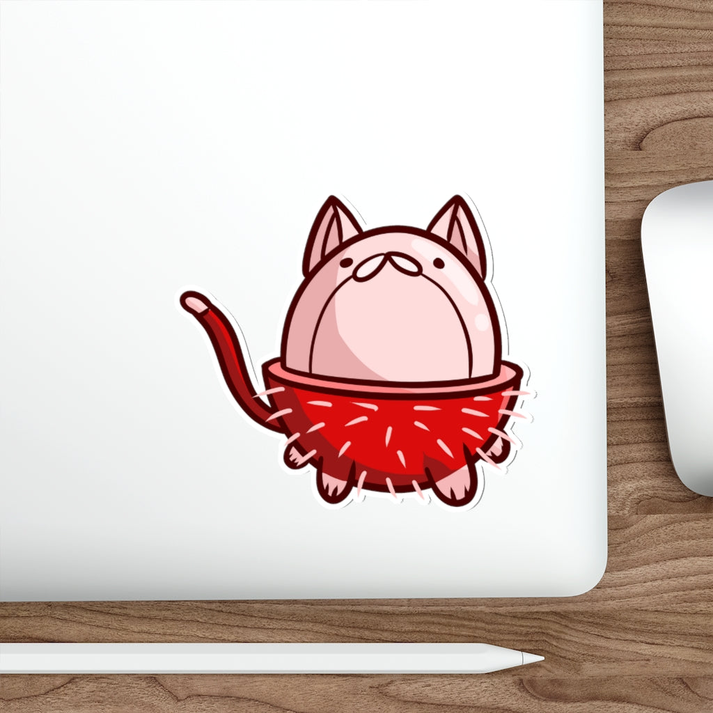 Rambutan Cat Die-Cut Sticker