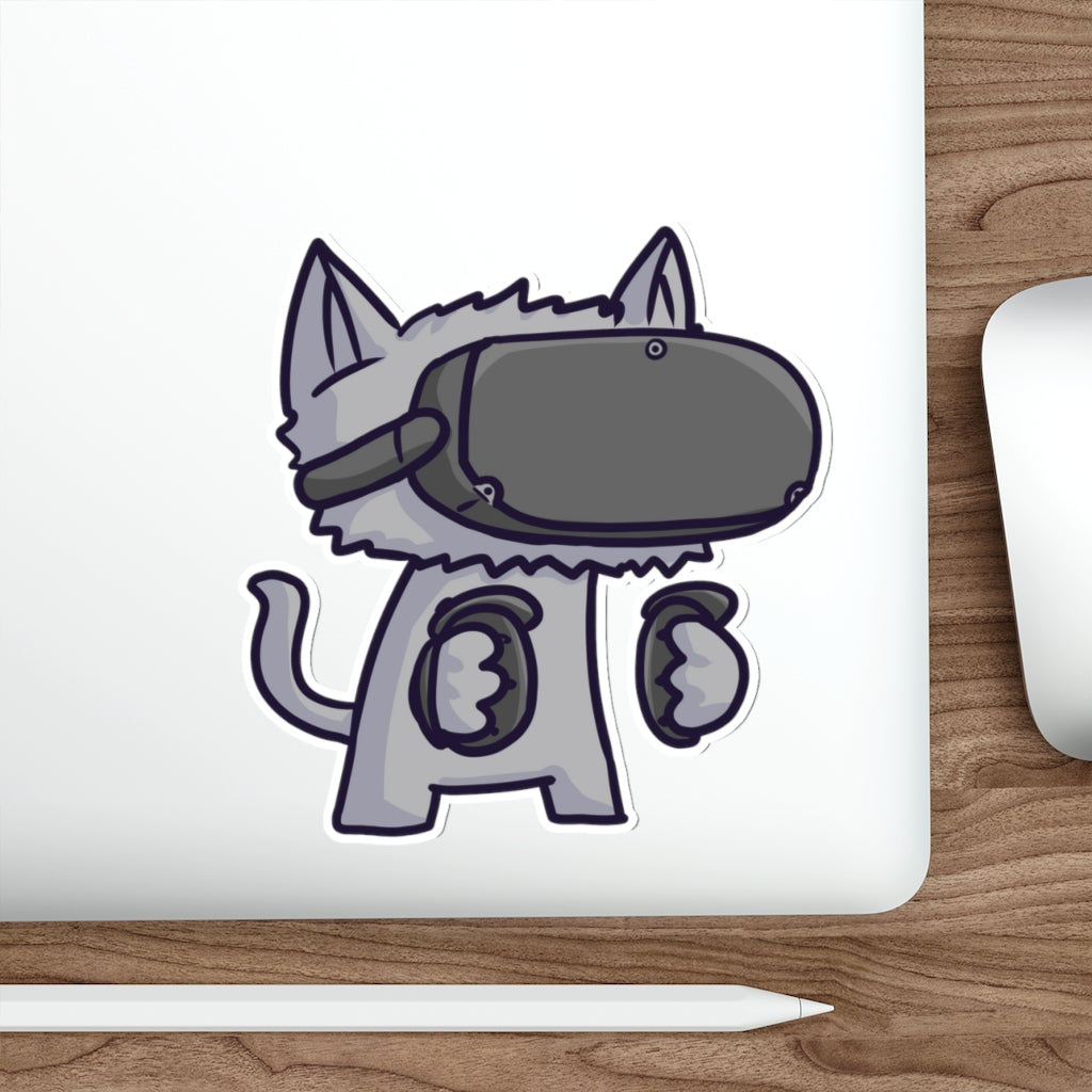 VR Cat Die-Cut Sticker