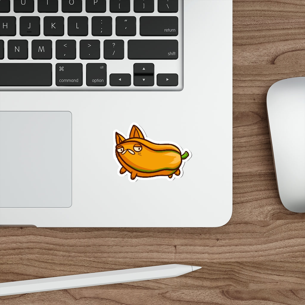 Papaya Cat Die-Cut Sticker