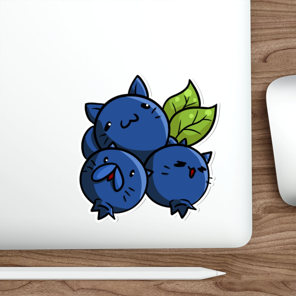 Blueberry Cats Die-Cut Sticker