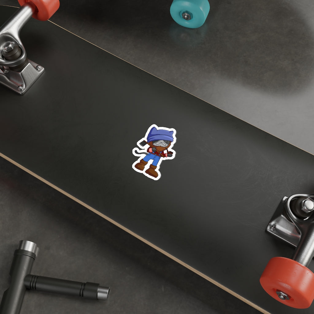 Lumberjack Cat Die-Cut Sticker