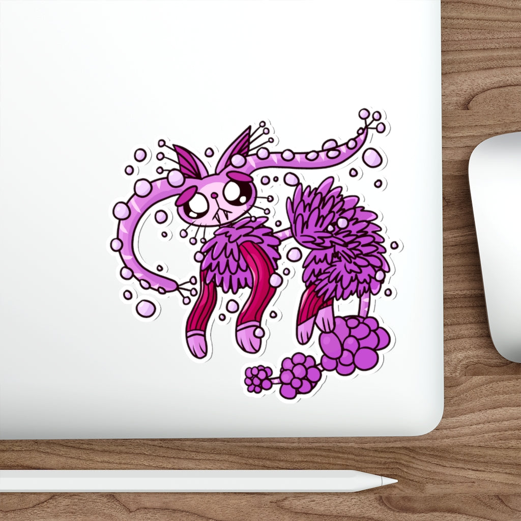 Suction Cup Cat Die-Cut Sticker