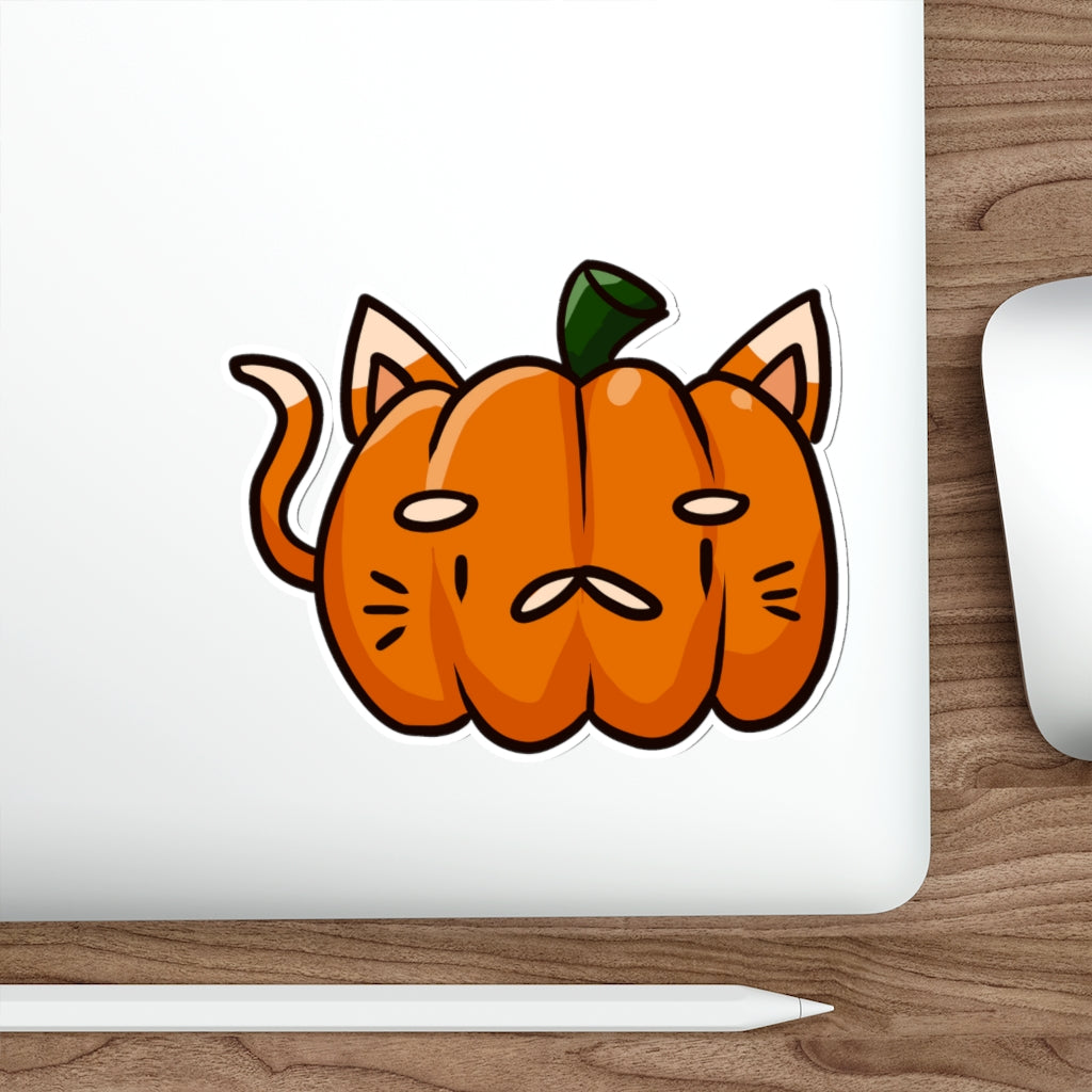 Pumpkin Cat Die-Cut Sticker