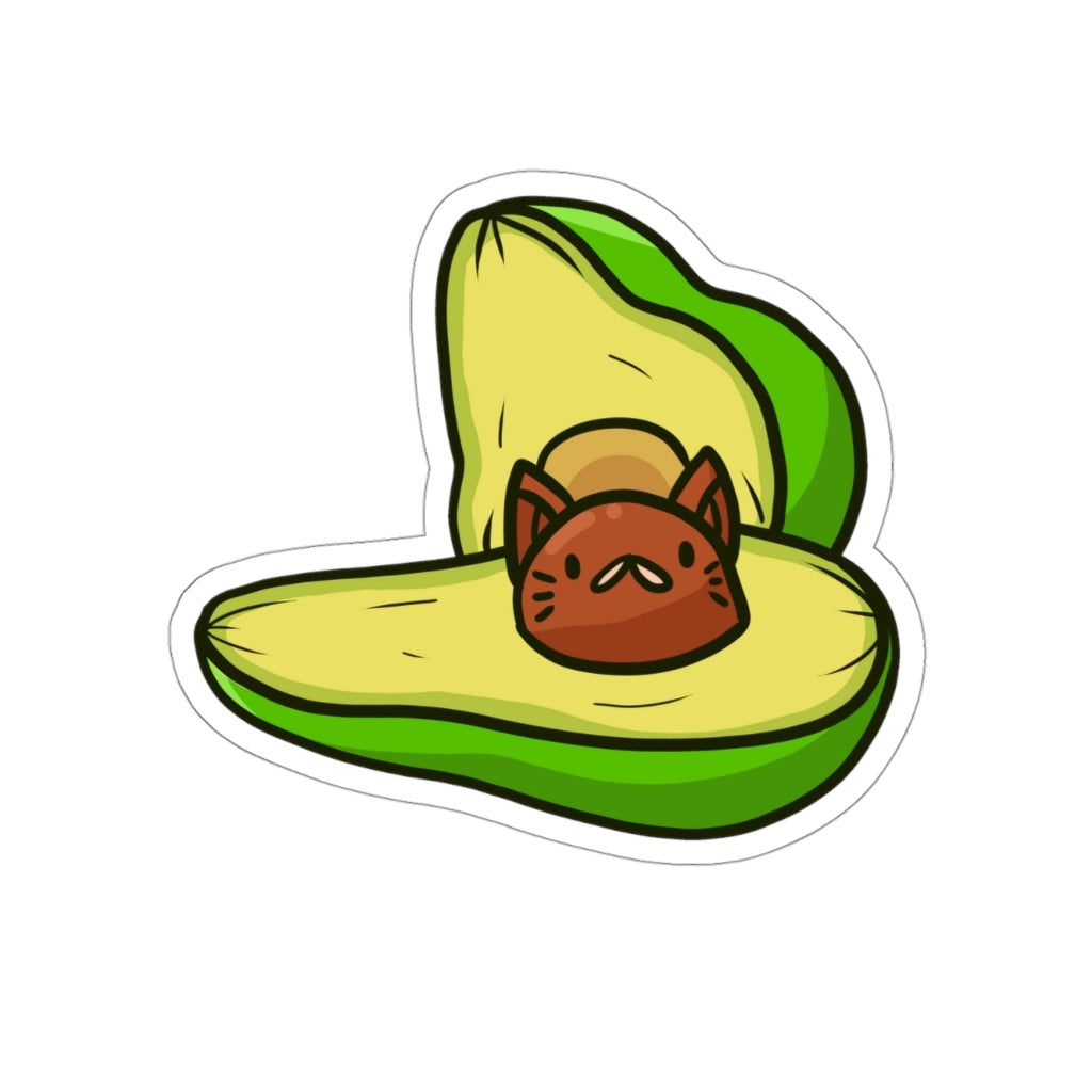 Avocado Cat Die-Cut Sticker