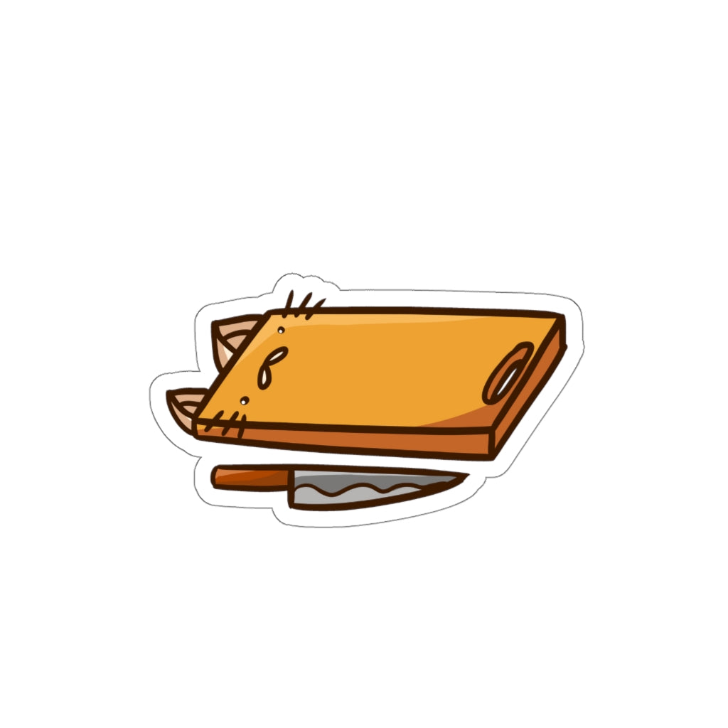 Cutting Board Cat Die-Cut Sticker