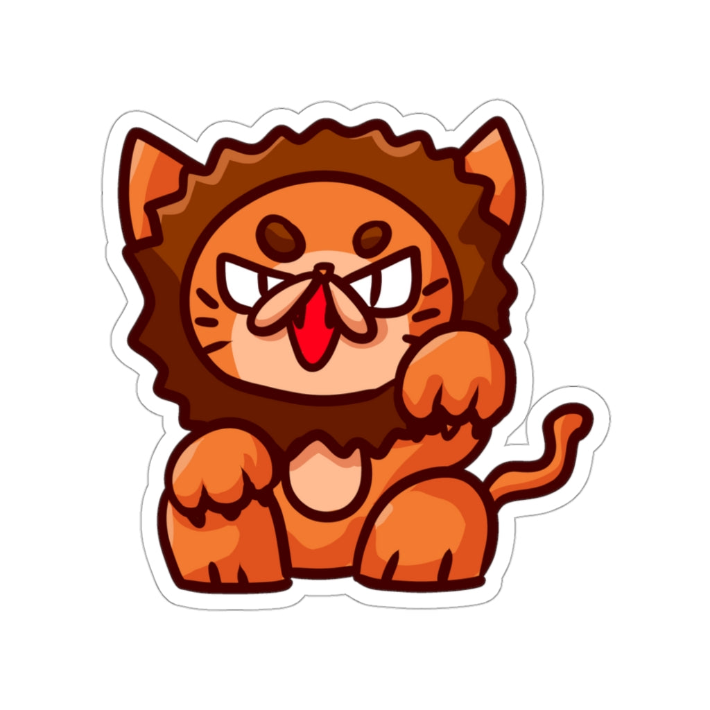 Lion Cat Die-Cut Sticker
