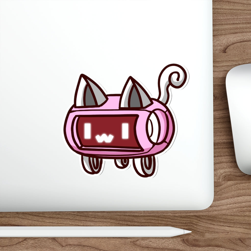 Speaker Cat Die-Cut Sticker