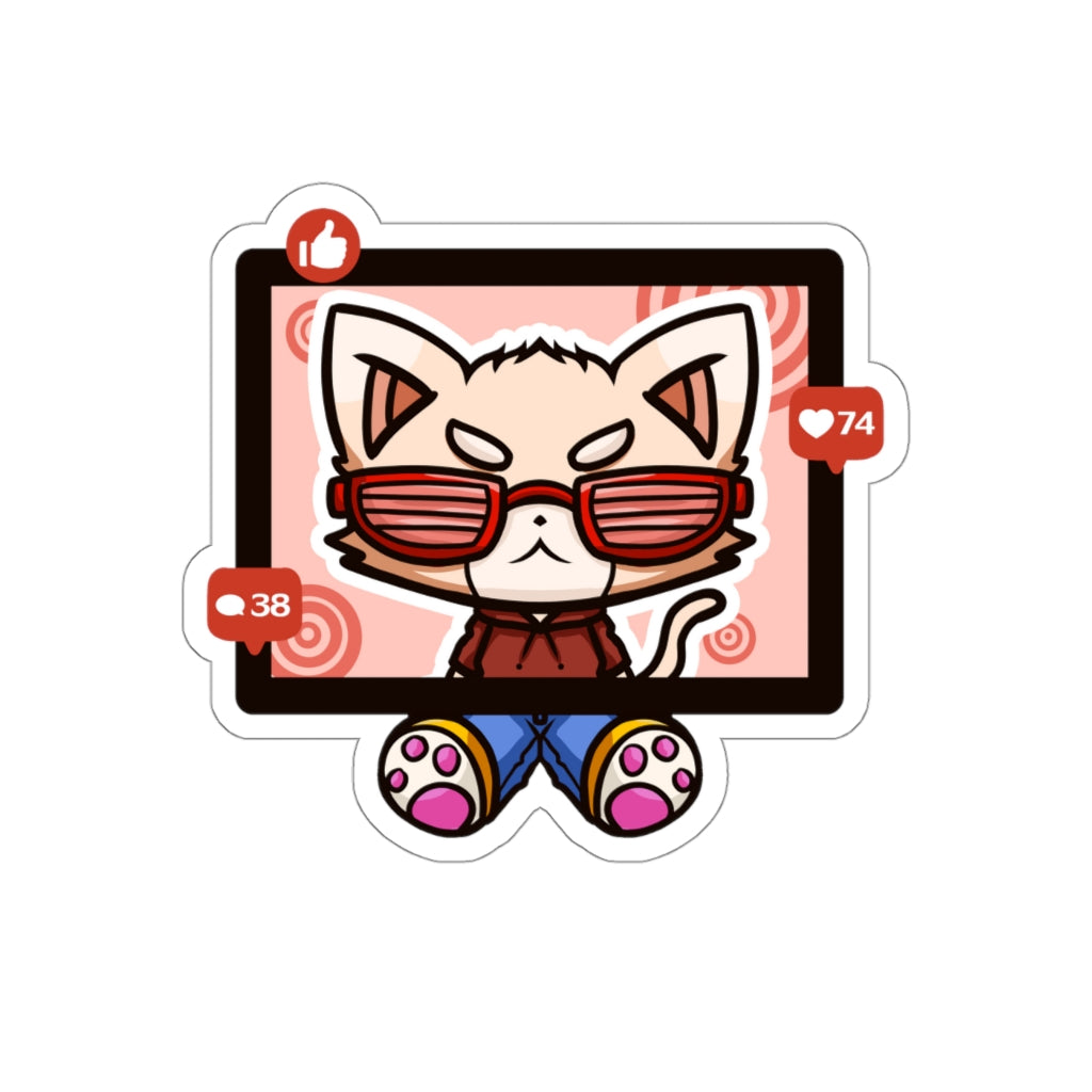 Influencer Cat Die-Cut Sticker