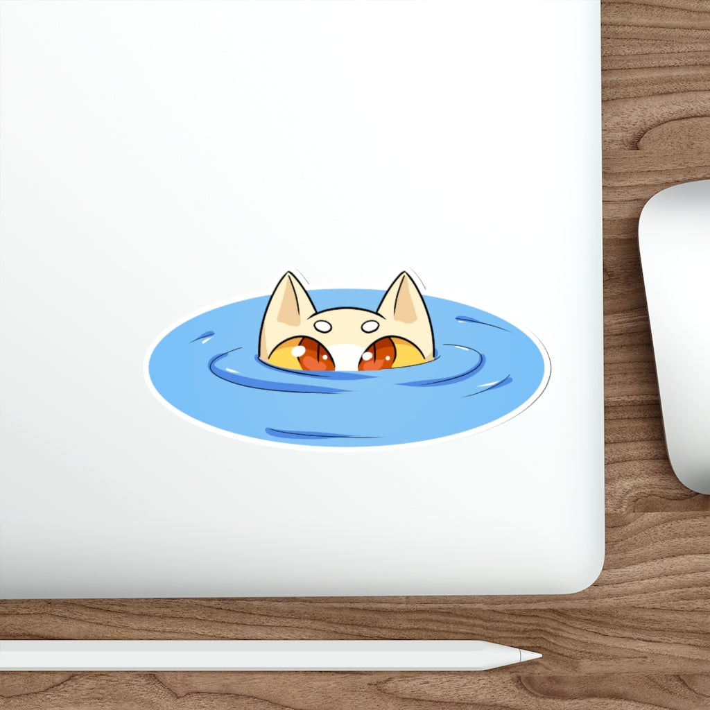 Water Cat Die-Cut Sticker