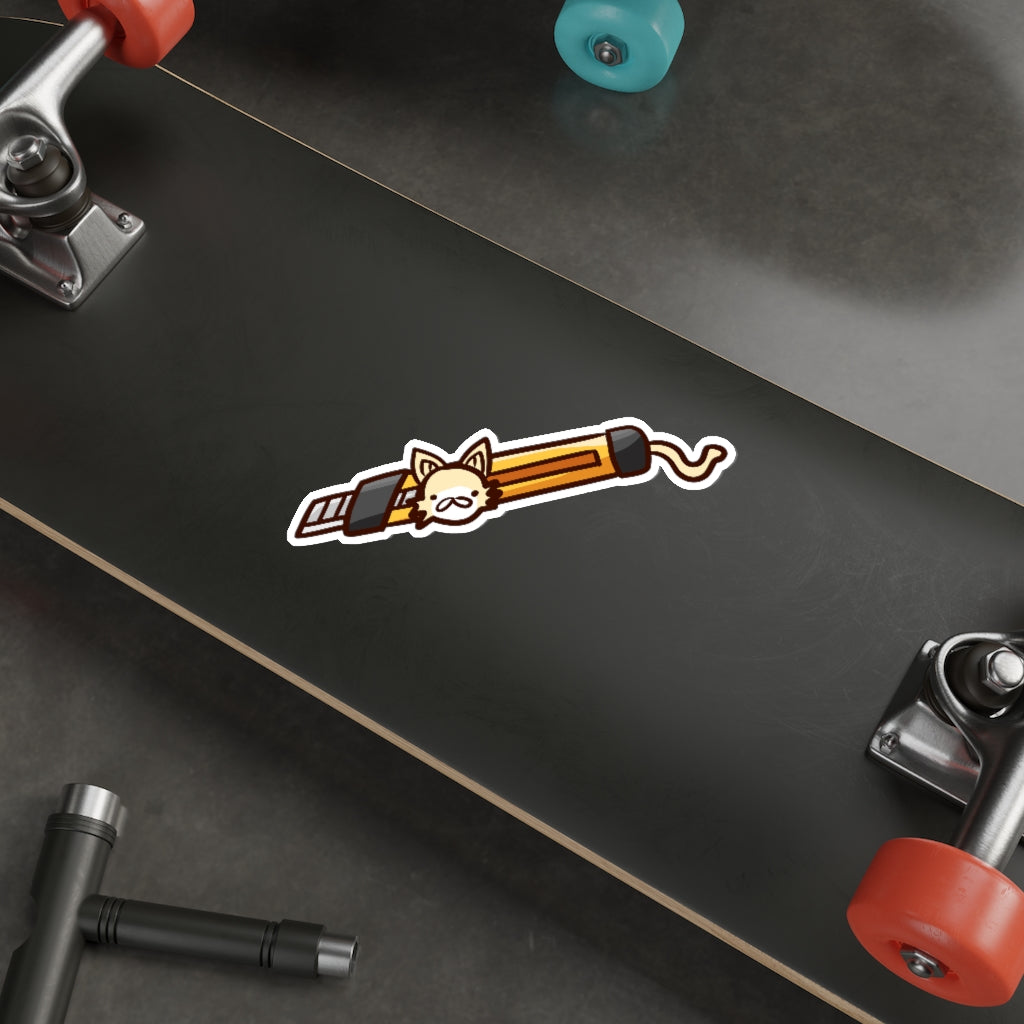 Box Cutter Cat Die-Cut Sticker