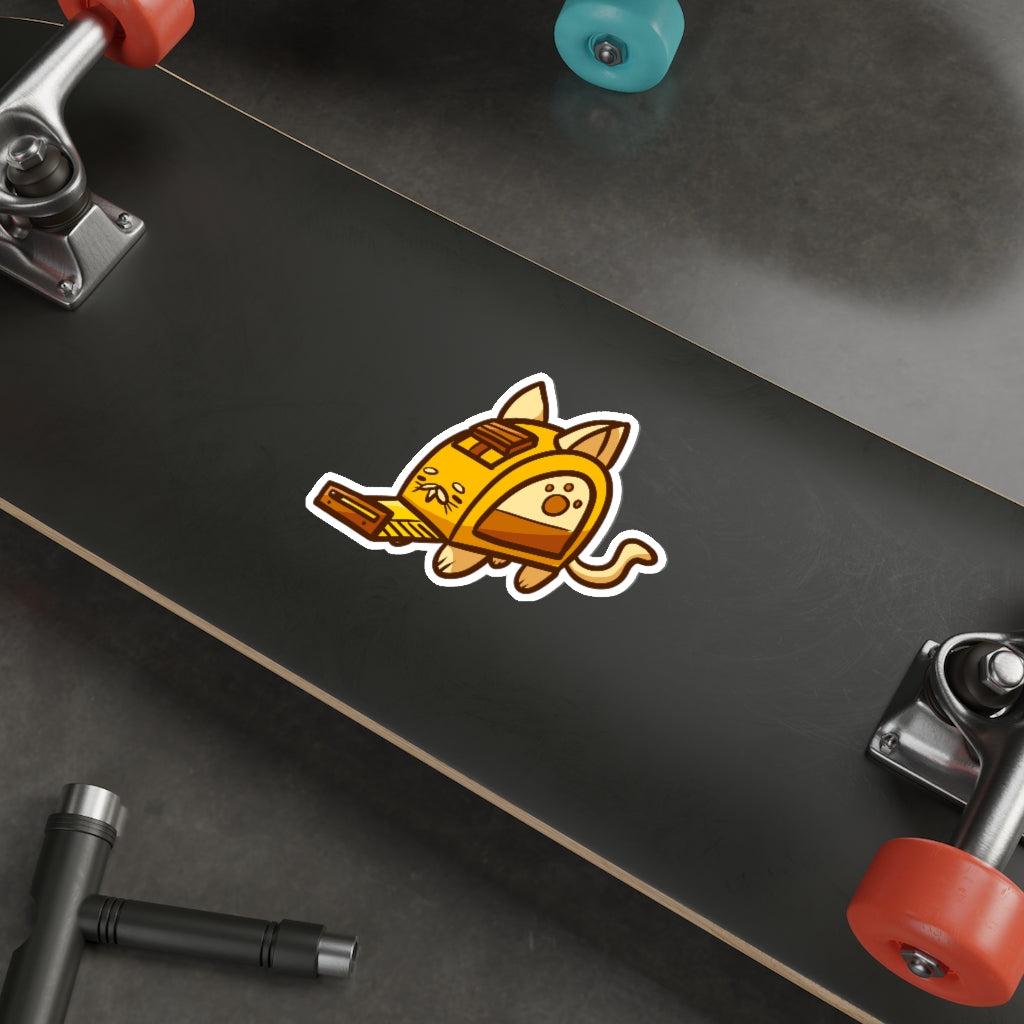 Tape Measure Cat Die-Cut Sticker