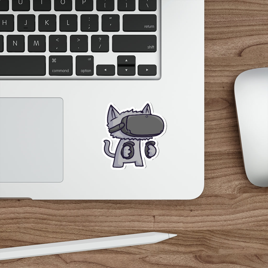 VR Cat Die-Cut Sticker