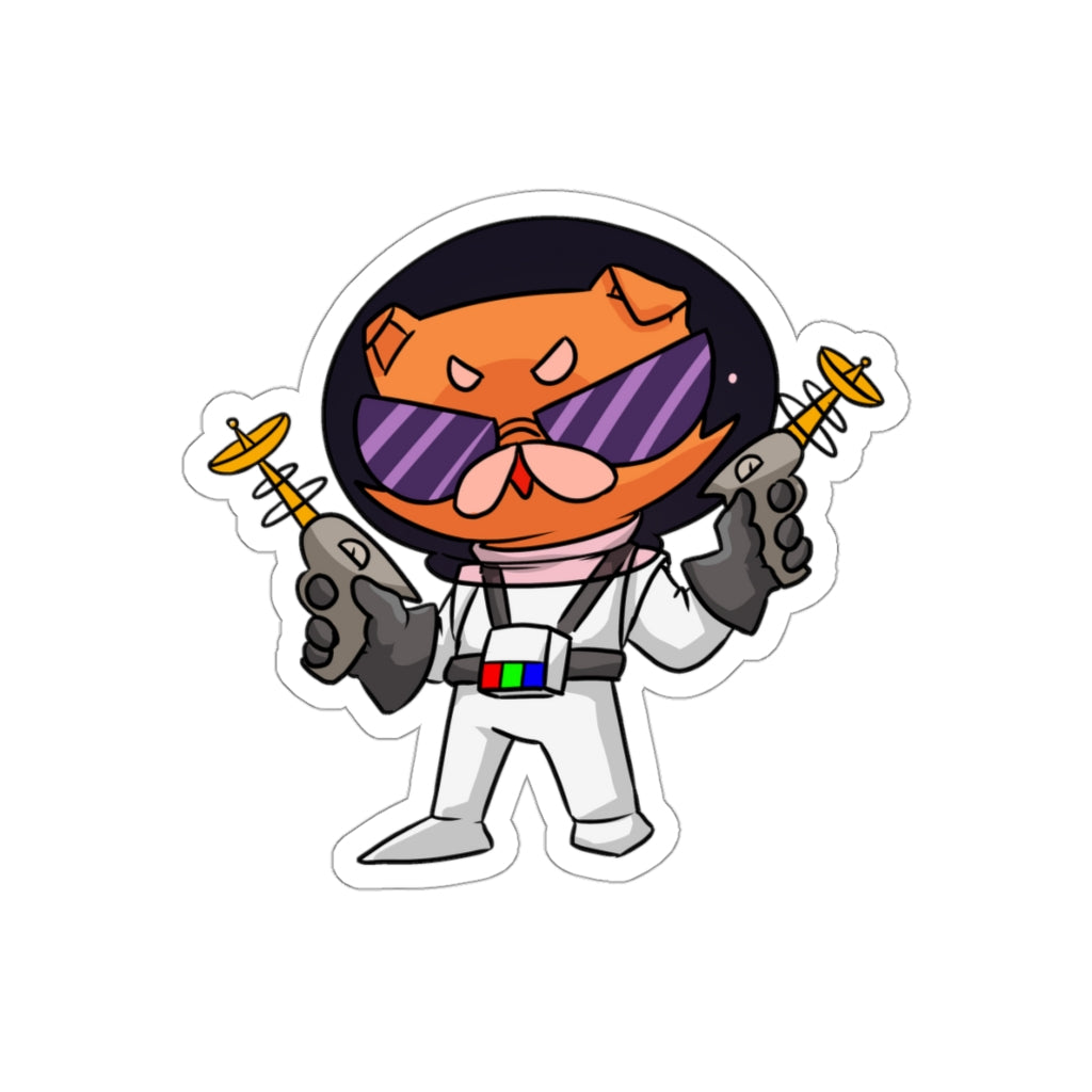 Space Ranger Cat Die-Cut Sticker