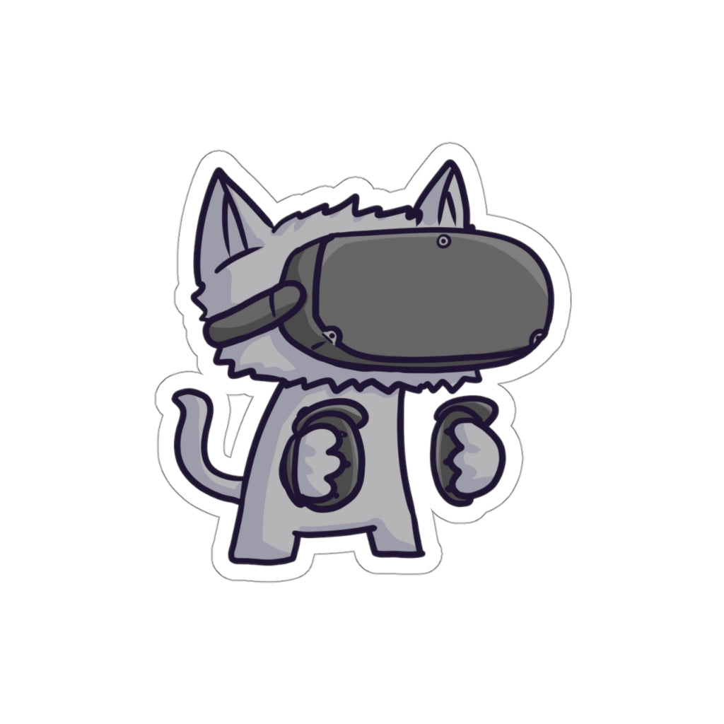 VR Cat Die-Cut Sticker