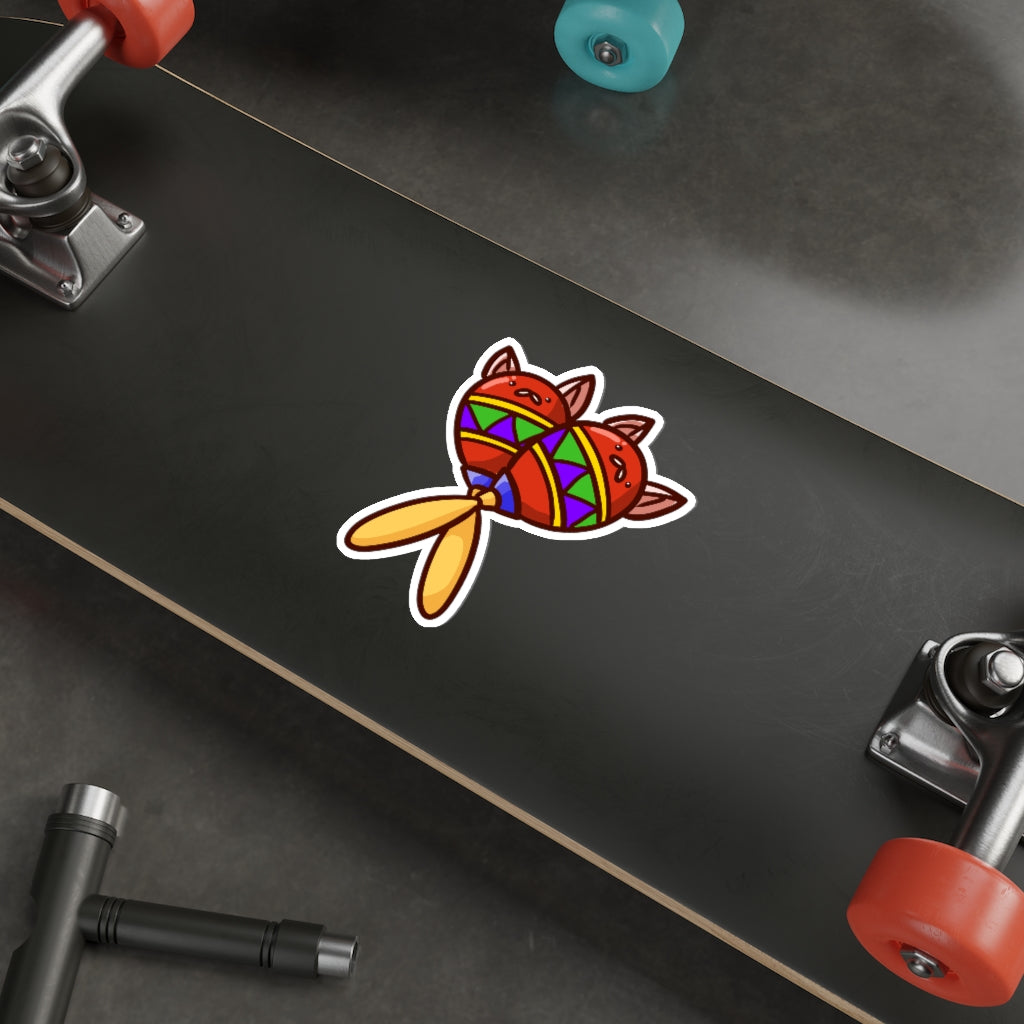 Maraca Cats Die-Cut Sticker