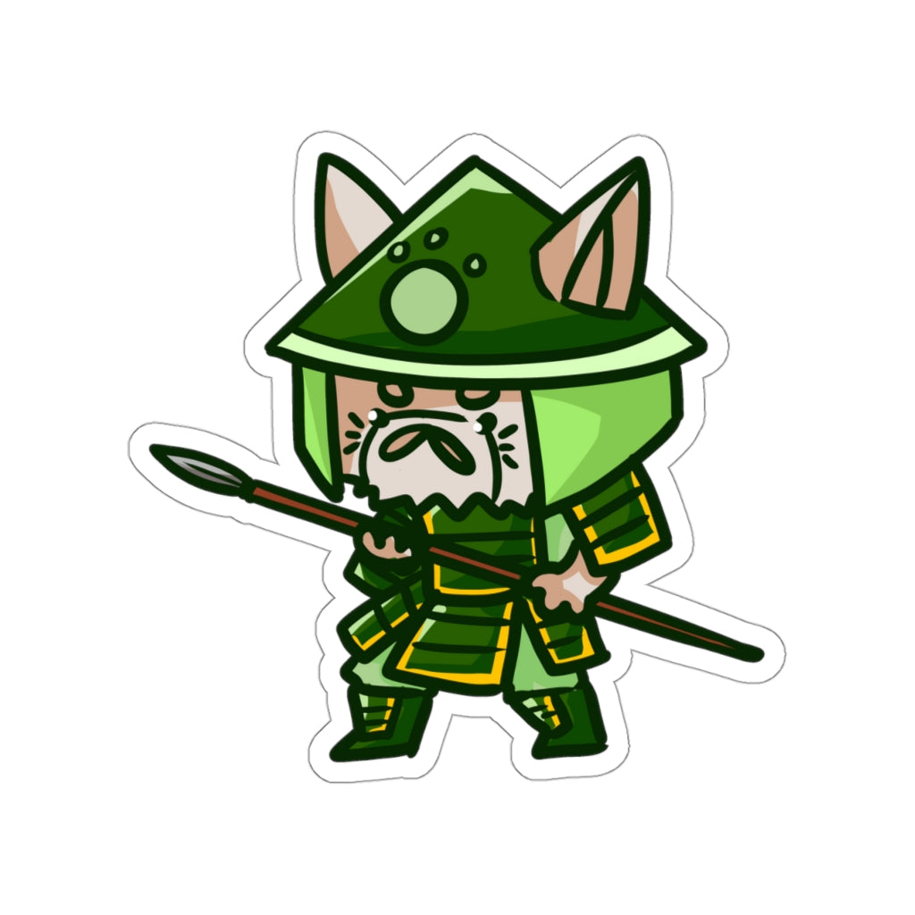 Yari Samurai Cat Die-Cut Sticker