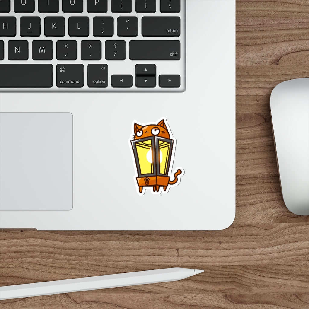 Lamp Cat Die-Cut Sticker