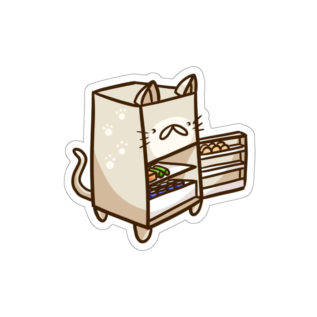 Fridge Cat Die-Cut Sticker