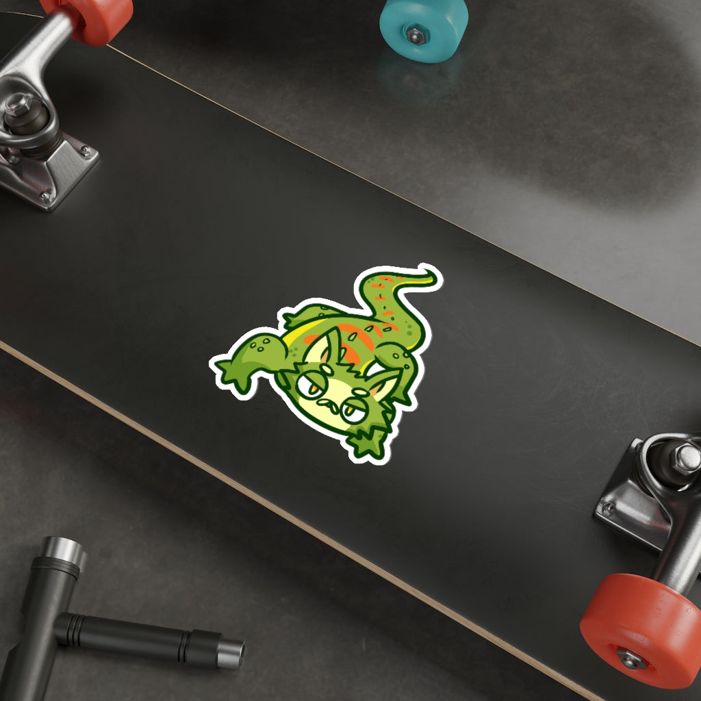Chameleon Cat Die-Cut Sticker