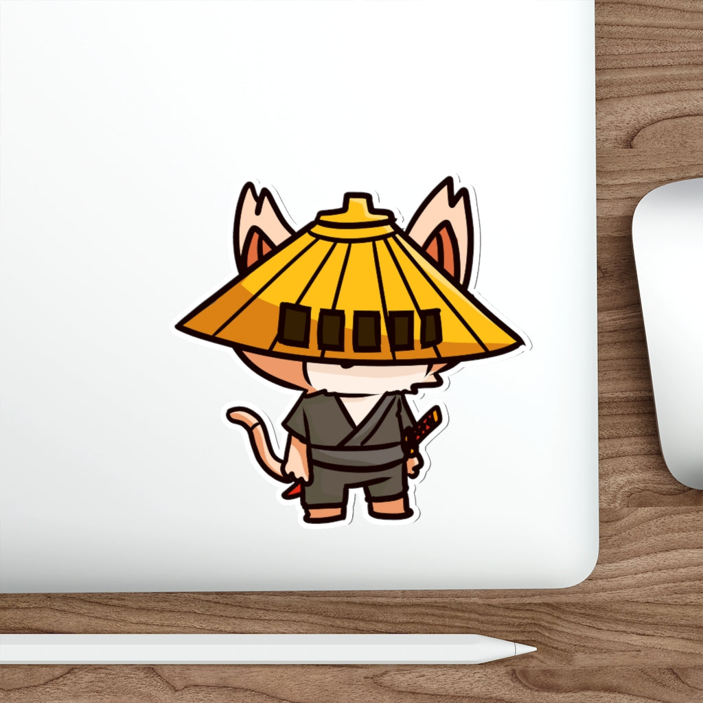 Goshi Samurai Cat Die-Cut Sticker