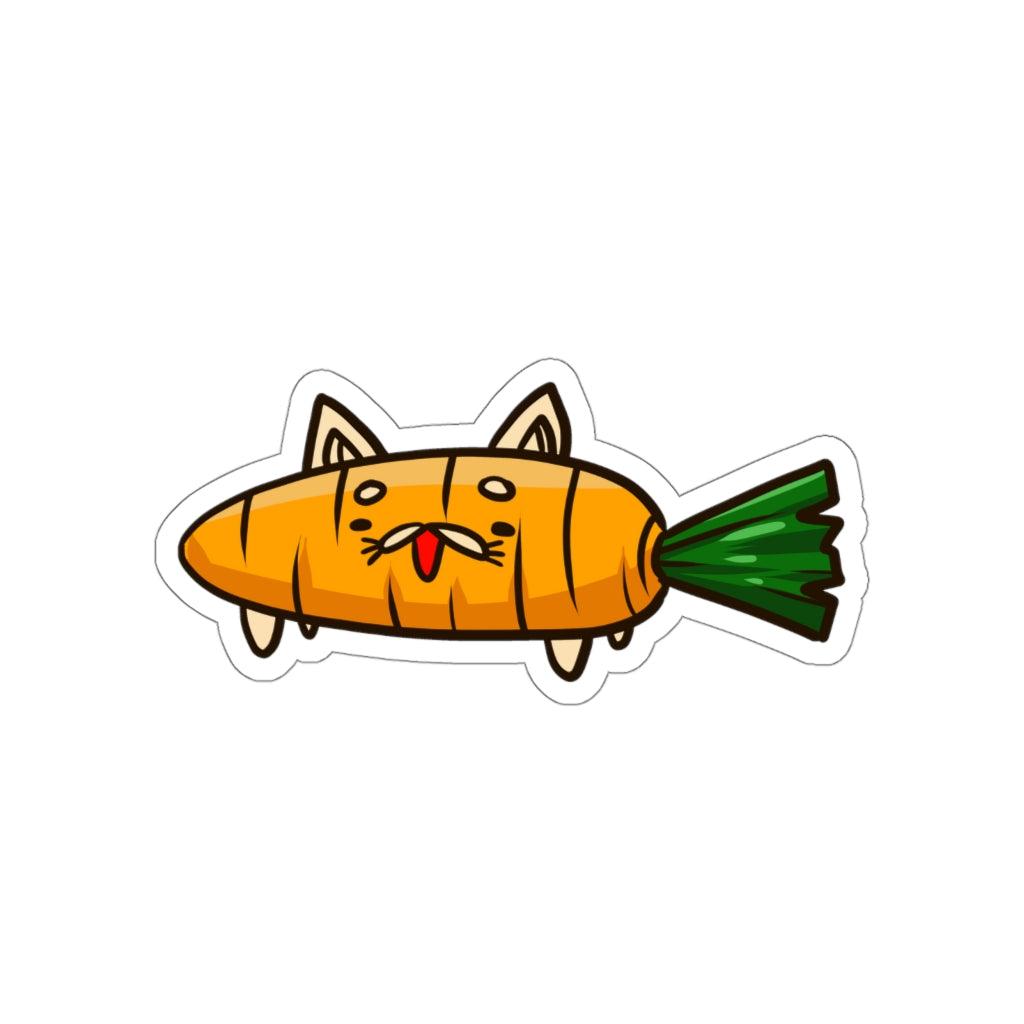Carrot Cat Die-Cut Sticker
