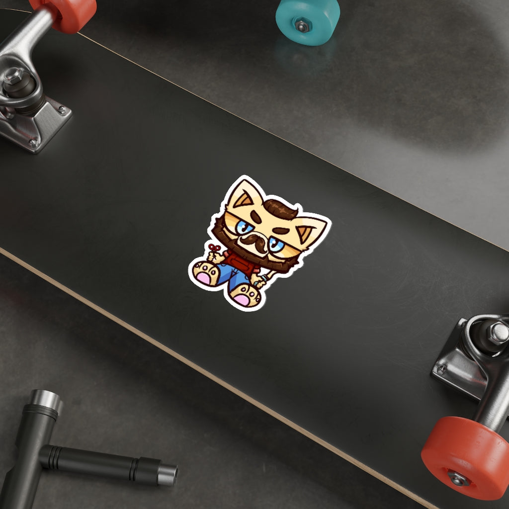 Barber Cat Die-Cut Sticker