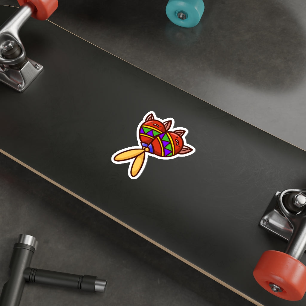 Maraca Cats Die-Cut Sticker