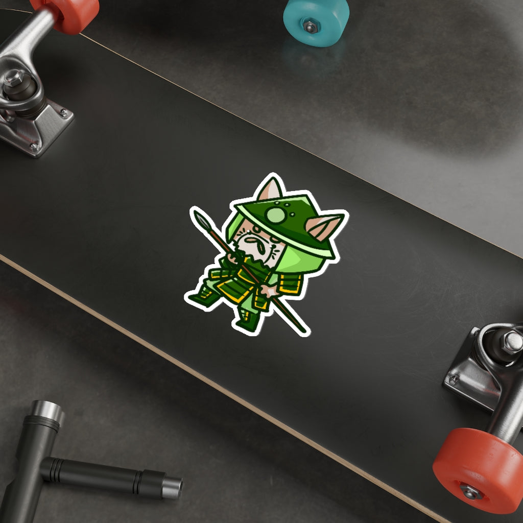 Yari Samurai Cat Die-Cut Sticker